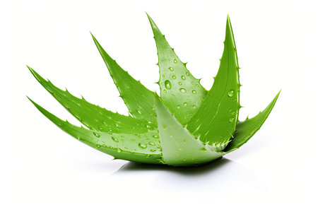 Isolated fresh aloe vera plant health conceptの素材