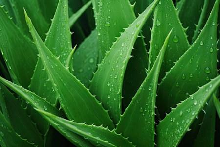 Medicinal aloe vera plant leavesの素材