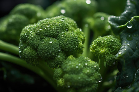 green vegetable grown in macro mediaの素材