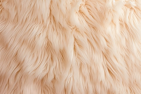Selective focus on white beige wool texture background Natural fluffy fur sheep wool skin Part of luの素材