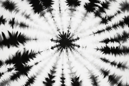 Tie dyed abstract background in black and whiteの素材