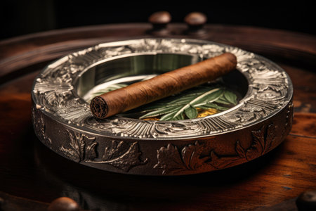 Vintage cigar ashtray Premium accessory for discerning connoisseursの素材