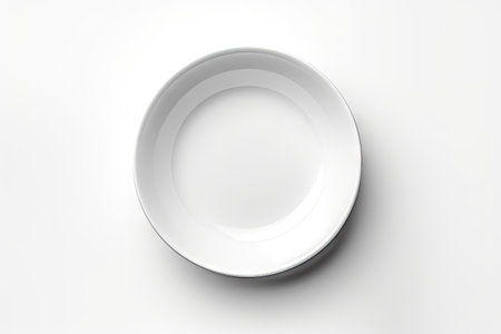 White ashtray and cigarette on white background seen from aboveの素材