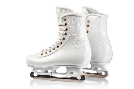 White skates on a white background separateの素材