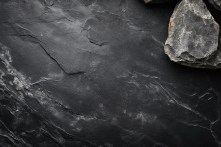 Black stone background with a free space for textの素材