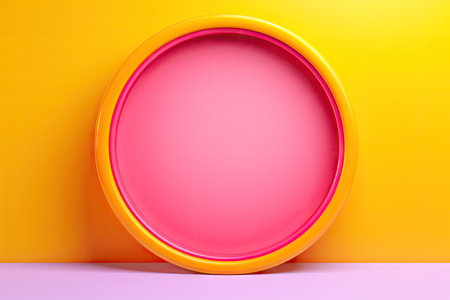 Bright background showcases stylish colorful circle representing productsの素材