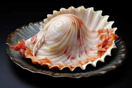 Japanese turban shell fish freshの素材