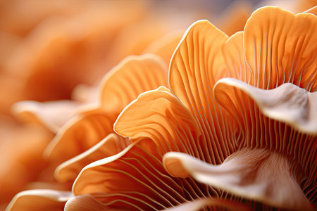 Macro image of abstract background featuring Sajor caju mushroomの素材