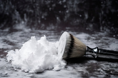 Male grooming items on a concrete background Selective focus Self care for menの素材