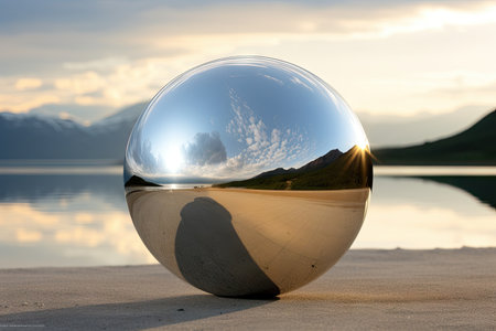 isolated reflecting orbの素材