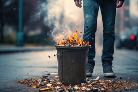 Dispose of cigarettes quit smoking and nicotineの素材