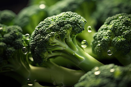 green vegetable grown in macro mediaの素材