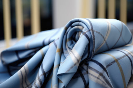 Winter jackets with geometric patterns in virgin wool extra fine fabric featuring a light blue withの素材