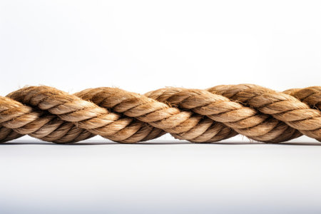 Close up shot of a white background with a ropeの素材