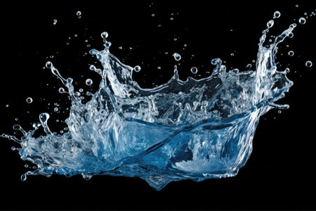 Isolated water splash background for productの素材
