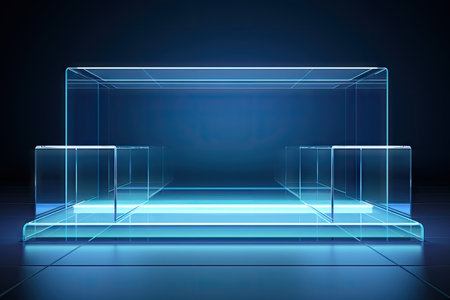 Transparent glass product display backdropの素材
