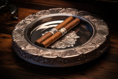 Premium vintage cigar ashtray for discerning connoisseursの素材