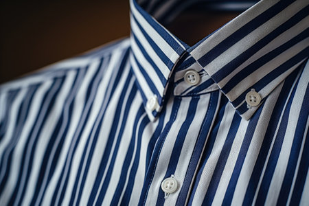 Blurry image of striped men's shirt.の素材
