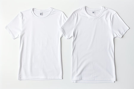 Comparing a white t-shirt's appearance pre and post treatment with laundry detergent or bleach on aの素材
