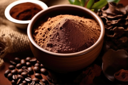 Closeup of the texture of coffee and chocolate spa scrubの素材