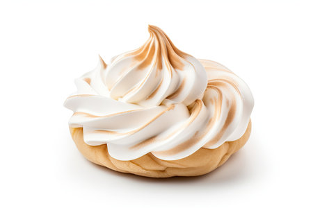 Meringue cookie, white backgroundの素材