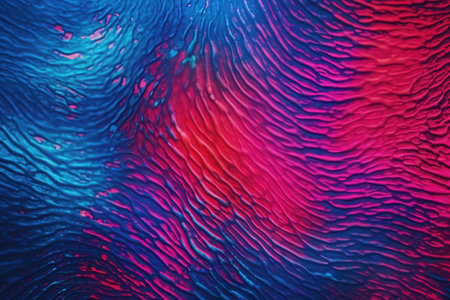 Beautiful multicolored fingerprint close up on textured background for design Macro photographyの素材