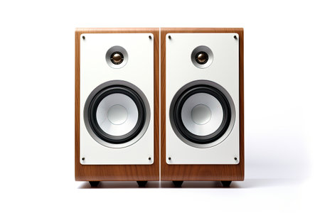 White isolated acoustic system.の素材