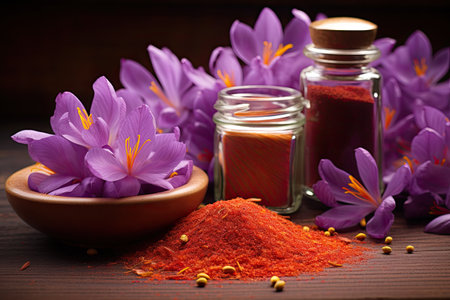 Iran is the leading producer of saffron, responsible for 90% of global supply.の素材