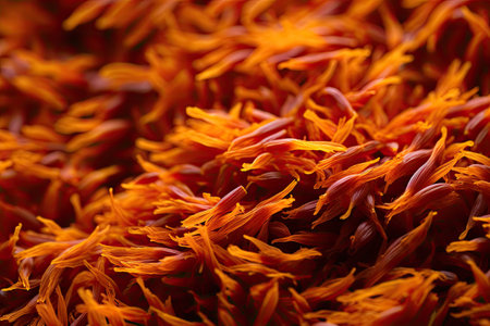 Zoom in on the texture of saffron.の素材
