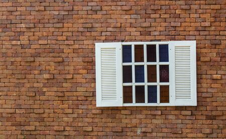 a beautiful brick house,colorful and good design の写真素材