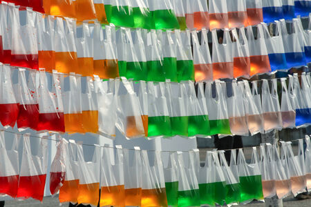 bags contain watercolorの写真素材