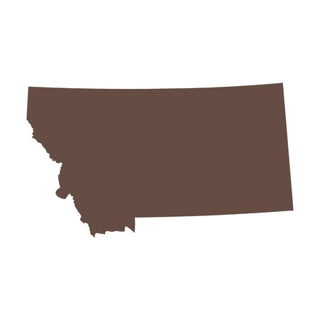 map of the U.S. state of Montanaのイラスト素材
