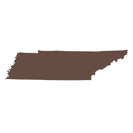 map of the U.S. state of Tennesseeのイラスト素材