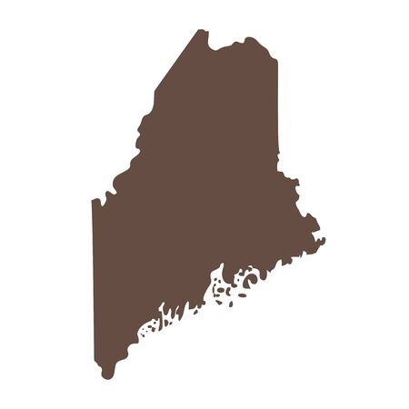 map of the U.S. state of Maine vectorのイラスト素材