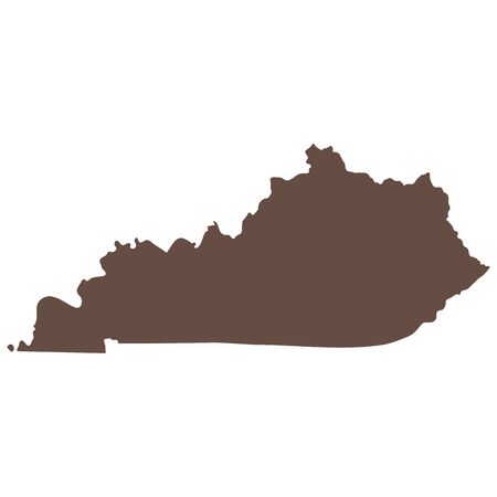 map of the U.S. state of Kentuckyのイラスト素材