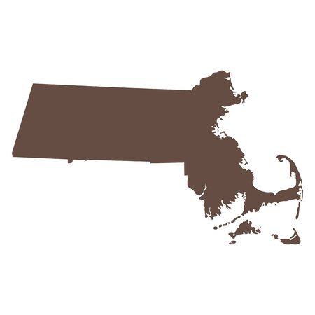 map of the U.S. state  Massachusettsのイラスト素材
