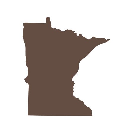 map of the U.S. state of Minnesotaのイラスト素材