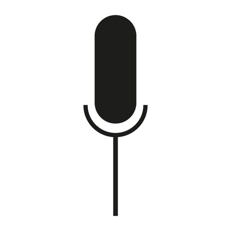 black icon microphone symbolの写真素材