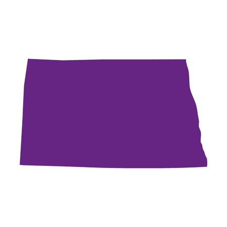 map of the U.S. state of North Dakotaのイラスト素材