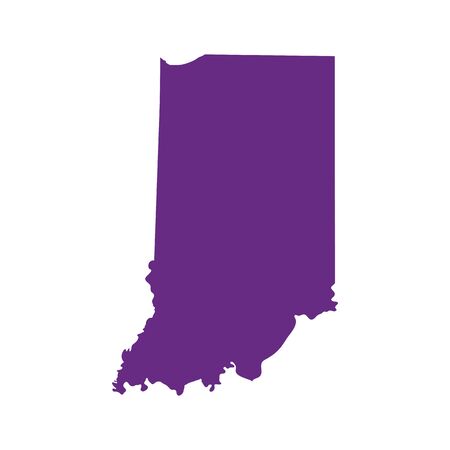 map of the U.S. state of Indianaのイラスト素材