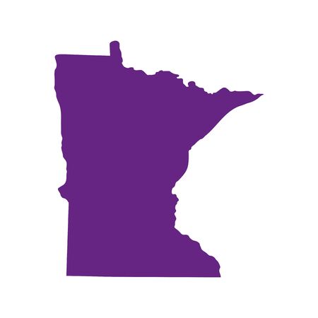 map of the U.S. state of Minnesota Vector illustration.のイラスト素材