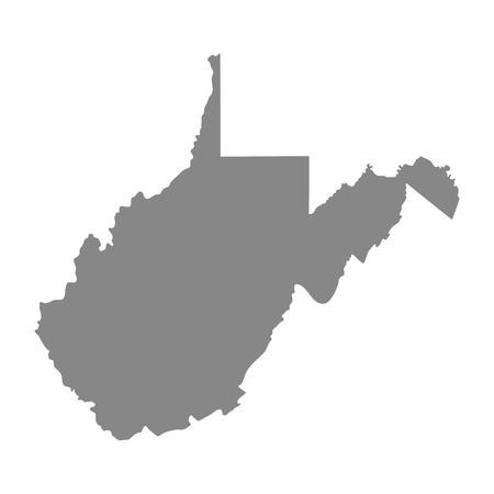 Map of the U.S. state of West Virginiaのイラスト素材