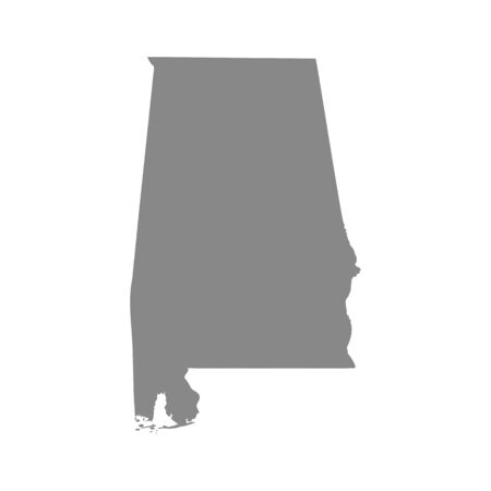 map of the U.S. state of Alabamaの写真素材