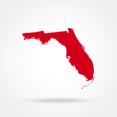map of the U.S. state of Floridaのイラスト素材