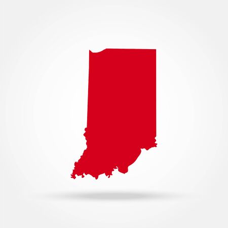 map of the U.S. state of Indiana Vector illustration.のイラスト素材
