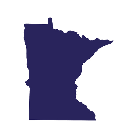 map of the U.S. state of Minnesota Vector illustration.のイラスト素材