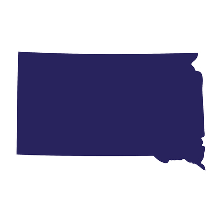 map of the U.S. state of South Dakotaの写真素材