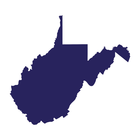 map of the U.S. state of West Virginiaの写真素材