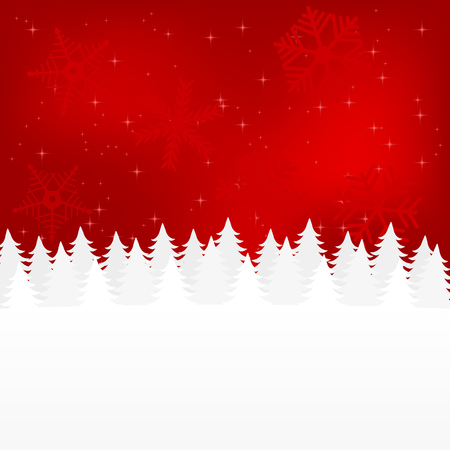 Christmas winter forest. landscape tree. vector illustrationのイラスト素材
