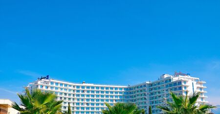 Adler, Russia - October 15, 2018-Hotel Radisson Blu in the Imereti resort of Sochiのeditorial素材